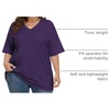 image:imageATHMILE Womens Oversized Shirts V Neck Plus Size Spring Workout Summer Tops Beach Vacation 2026 Gym Clothes Basic TeeDark Purple