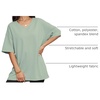 image:imageATHMILE Womens Oversized Shirts V Neck Plus Size Spring Workout Summer Tops Beach Vacation 2026 Gym Clothes Basic TeeGray Green