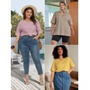 image:imageATHMILE Womens Oversized Shirts V Neck Plus Size Spring Workout Summer Tops Beach Vacation 2026 Gym Clothes Basic TeeRed