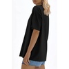 image:imageATHMILE Womens Oversized T Shirts Loose Fit Crewneck Short Sleeve Tops Summer Casual Blouse 2023 Y2K Basic Tee Black