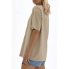 image:imageATHMILE Womens Oversized T Shirts Loose Fit Crewneck Short Sleeve Tops Summer Casual Blouse Y2K Basic Tee 2023Khaki