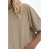 image:imageATHMILE Womens Oversized T Shirts Loose Fit Crewneck Short Sleeve Tops Summer Casual Blouse Y2K Basic Tee 2023Khaki