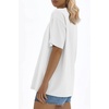 image:imageATHMILE Womens Oversized T Shirts Loose Fit Crewneck Short Sleeve Tops Summer Casual Blouse Y2K Basic Tee 2023White