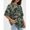 image:imageATHMILE Womens Oversized T Shirts Short Sleeve Workout Tops  Cotton Casual Loose Fit Basic Graphics Gym Summer Plus Size Fashion ClothesCamo Green