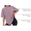 image:imageATHMILE Womens Oversized T Shirts Short Sleeve Workout Tops  Cotton Casual Loose Fit Basic Graphics Gym Summer Plus Size Fashion ClothesDarkpink