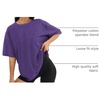 image:imageATHMILE Womens Oversized T Shirts Short Sleeve Workout Tops  Cotton Casual Loose Fit Basic Graphics Gym Summer Plus Size Fashion ClothesDarkpurple