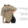 image:imageATHMILE Womens Oversized T Shirts Short Sleeve Workout Tops  Cotton Casual Loose Fit Basic Graphics Gym Summer Plus Size Fashion ClothesKhakip