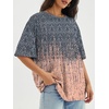 image:imageATHMILE Womens Oversized T Shirts Short Sleeve Workout Tops  Cotton Casual Loose Fit Basic Graphics Gym Summer Plus Size Fashion ClothesTiedye Coral
