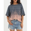 image:imageATHMILE Womens Oversized T Shirts Short Sleeve Workout Tops  Cotton Casual Loose Fit Basic Graphics Gym Summer Plus Size Fashion ClothesTiedye Coral
