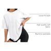 image:imageATHMILE Womens Oversized T Shirts Short Sleeve Workout Tops  Cotton Casual Loose Fit Basic Graphics Gym Summer Plus Size Fashion ClothesWhite