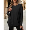 image:imageATHMILE Womens Oversized T Shirts Short Sleeve Workout Tops  Cotton Casual Loose Fit Basic Graphics Gym Summer Plus Size Fashion ClothesZblack