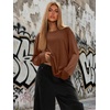 image:imageATHMILE Womens Oversized T Shirts Short Sleeve Workout Tops  Cotton Casual Loose Fit Basic Graphics Gym Summer Plus Size Fashion ClothesZlight Brown