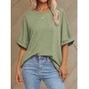 image:imageATHMILE Womens Oversized T Shirts Summer Tops Spring Casual Loose Fit Workout Short Sleeve 2026 Beach VacationArmy Green