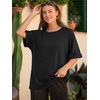 image:imageATHMILE Womens Oversized T Shirts Summer Tops Spring Casual Loose Fit Workout Short Sleeve 2026 Beach VacationBlack