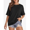 image:imageATHMILE Womens Oversized T Shirts Summer Tops Spring Casual Loose Fit Workout Short Sleeve 2026 Beach VacationBlack