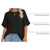 image:imageATHMILE Womens Oversized T Shirts Summer Tops Spring Casual Loose Fit Workout Short Sleeve 2026 Beach VacationBlack