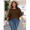 image:imageATHMILE Womens Oversized T Shirts Summer Tops Spring Casual Loose Fit Workout Short Sleeve 2026 Beach VacationBrown