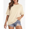 image:imageATHMILE Womens Oversized T Shirts Summer Tops Spring Casual Loose Fit Workout Short Sleeve 2026 Beach VacationCream