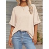 image:imageATHMILE Womens Oversized T Shirts Summer Tops Spring Casual Loose Fit Workout Short Sleeve 2026 Beach VacationCream
