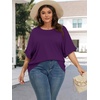 image:imageATHMILE Womens Oversized T Shirts Summer Tops Spring Casual Loose Fit Workout Short Sleeve 2026 Beach VacationDark Purple