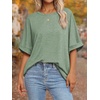 image:imageATHMILE Womens Oversized T Shirts Summer Tops Spring Casual Loose Fit Workout Short Sleeve 2026 Beach VacationGray Green