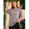 image:imageATHMILE Womens Oversized T Shirts Summer Tops Spring Casual Loose Fit Workout Short Sleeve 2026 Beach VacationGray Purple