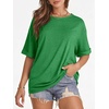 image:imageATHMILE Womens Oversized T Shirts Summer Tops Spring Casual Loose Fit Workout Short Sleeve 2026 Beach VacationGreen