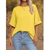 image:imageATHMILE Womens Oversized T Shirts Summer Tops Spring Casual Loose Fit Workout Short Sleeve 2026 Beach VacationLemon Yellow