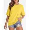 image:imageATHMILE Womens Oversized T Shirts Summer Tops Spring Casual Loose Fit Workout Short Sleeve 2026 Beach VacationLemon Yellow