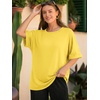 image:imageATHMILE Womens Oversized T Shirts Summer Tops Spring Casual Loose Fit Workout Short Sleeve 2026 Beach VacationLemon Yellow