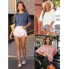 image:imageATHMILE Womens Oversized T Shirts Summer Tops Spring Casual Loose Fit Workout Short Sleeve 2026 Beach VacationLight Gray