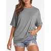 image:imageATHMILE Womens Oversized T Shirts Summer Tops Spring Casual Loose Fit Workout Short Sleeve 2026 Beach VacationLight Gray