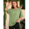 image:imageATHMILE Womens Oversized T Shirts Summer Tops Spring Casual Loose Fit Workout Short Sleeve 2026 Beach VacationLight Green