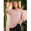 image:imageATHMILE Womens Oversized T Shirts Summer Tops Spring Casual Loose Fit Workout Short Sleeve 2026 Beach VacationLight Pink