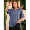 image:imageATHMILE Womens Oversized T Shirts Summer Tops Spring Casual Loose Fit Workout Short Sleeve 2026 Beach VacationNavy