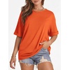 image:imageATHMILE Womens Oversized T Shirts Summer Tops Spring Casual Loose Fit Workout Short Sleeve 2026 Beach VacationOrange