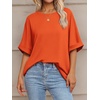 image:imageATHMILE Womens Oversized T Shirts Summer Tops Spring Casual Loose Fit Workout Short Sleeve 2026 Beach VacationOrange