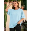 image:imageATHMILE Womens Oversized T Shirts Summer Tops Spring Casual Loose Fit Workout Short Sleeve 2026 Beach VacationSky Blue