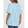 image:imageATHMILE Womens Oversized T Shirts Summer Tops Spring Casual Loose Fit Workout Short Sleeve 2026 Beach VacationSky Blue