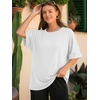 image:imageATHMILE Womens Oversized T Shirts Summer Tops Spring Casual Loose Fit Workout Short Sleeve 2026 Beach VacationWhite