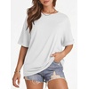 image:imageATHMILE Womens Oversized T Shirts Summer Tops Spring Casual Loose Fit Workout Short Sleeve 2026 Beach VacationWhite