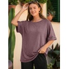 image:imageATHMILE Womens Oversized T Shirts Summer Tops Spring Casual Loose Fit Workout Short Sleeve 2026 Beach VacationWine Red