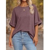 image:imageATHMILE Womens Oversized T Shirts Summer Tops Spring Casual Loose Fit Workout Short Sleeve 2026 Beach VacationWine Red