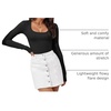 image:imageATHMILE Womens Scoop Neck Long Sleeve Tops Fashion Ribbed Knit Shirts Slim Fitted Casual Basic Tee T Shirt for Women 2026Ablack