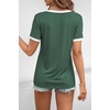 image:imageATHMILE Womens Short Sleeve TShirts Spring Summer Tops Casual Soft Tunic V Neck Basic Workout Clothes Fashion Outfits 2026 Dark Green