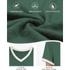 image:imageATHMILE Womens Short Sleeve TShirts Spring Summer Tops Casual Soft Tunic V Neck Basic Workout Clothes Fashion Outfits 2026 Dark Green