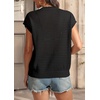 image:imageATHMILE Womens Spring Tops Summer Shirts Beach Vacation Crochet Cap Sleeve Knit Sweater Pullover Cute Fashion ClothesBlack