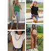 image:imageATHMILE Womens Spring Tops Summer Shirts Beach Vacation Crochet Cap Sleeve Knit Sweater Pullover Cute Fashion ClothesGreen