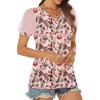 image:imageATHMILE Womens Summer Tops V Neck T Shirts Swiss Dot Puff Sleeve Tops Loose Casual TshirtsThe Butterfly