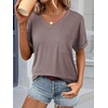 image:imageATHMILE Womens T Shirts Short Sleeve V Neck Summer Tops Basic Tees  Lightweight Breathable Casual Sorf Plus Size Spring Summer Tops ClothesGray Purple